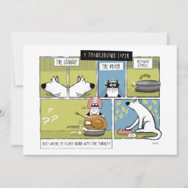 Dog Cat Erntedank Cape Feiertagskarte