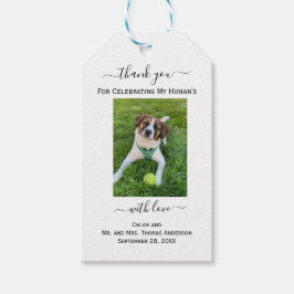 Dog Cat Foto Mein menschliches Dankeschön für Hoch Geschenkanhänger