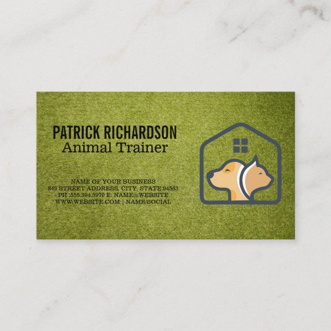 Dog Cat House Logo | Animal Services Visitenkarte (Vorderseite)