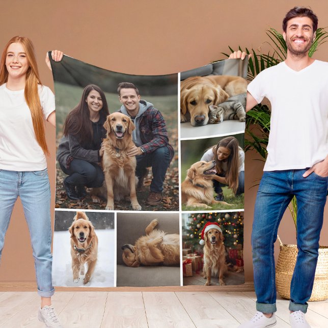 Dog Cat Picture Fleece Blanket Foto Collage Hausti (Von Creator hochgeladen)