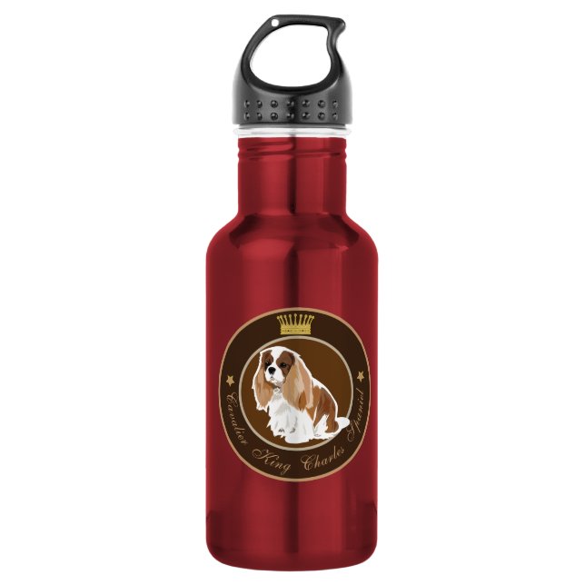Dog Cavalier King Charles Spaniel Trinkflasche (Vorderseite)
