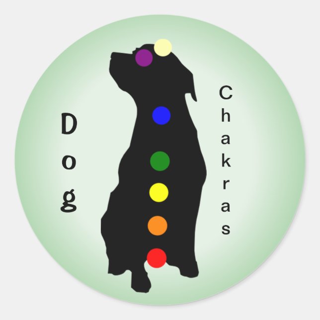 Dog Chakras Aufkleber (Vorderseite)