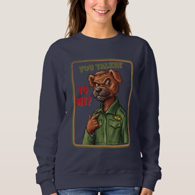 Dog Character with Iconic Movie Quote Sweatshirt (Vorderseite)