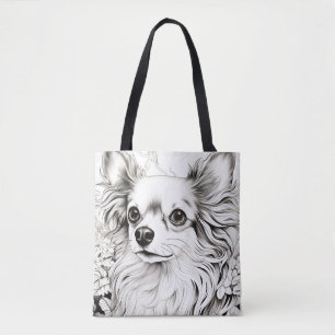 Dog Chihuahua Friedliche Natur Prärie Sketch Haust Tasche