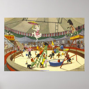 DOG CIRCUS - POSTERS & CANVAS DRUCKEN - WALL ART POSTER