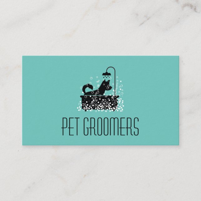 Dog Cleaner | Pet Groomer | Tierdienste Visitenkarte (Vorderseite)