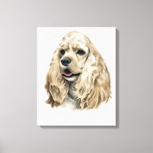 Dog Cocker Spanel !Schönes Portrait auf der Leinwa Leinwanddruck