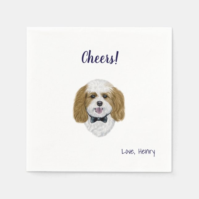 Dog Cocktail Napkins Serviette (Vorderseite)