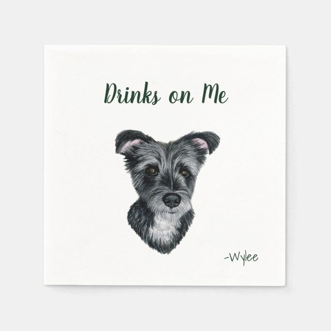 Dog Cocktail Napkins Serviette (Vorderseite)