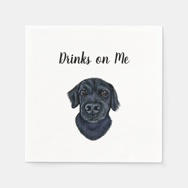 Dog Cocktail Napkins Serviette (Vorderseite)