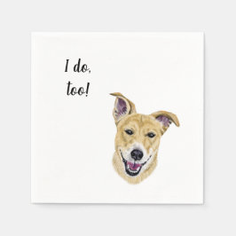 Dog Custom Cocktail Napkin Serviette