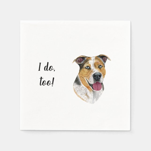 Dog Custom Cocktail Napkin Serviette (Vorderseite)