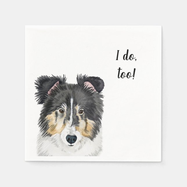 Dog Custom Cocktail Napkin Serviette (Vorderseite)
