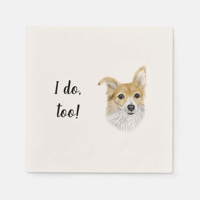 Dog Custom Cocktail Napkin Serviette (Vorderseite)