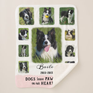 Dog Custom Foto Collage ausgeblendete Grenzen wei Sherpadecke