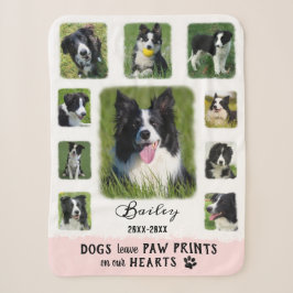 Dog Custom Foto Collage ausgeblendete Grenzen weiß Sherpadecke