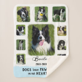 Dog Custom Foto Collage verblasste Grenzen weiß bl Sherpadecke