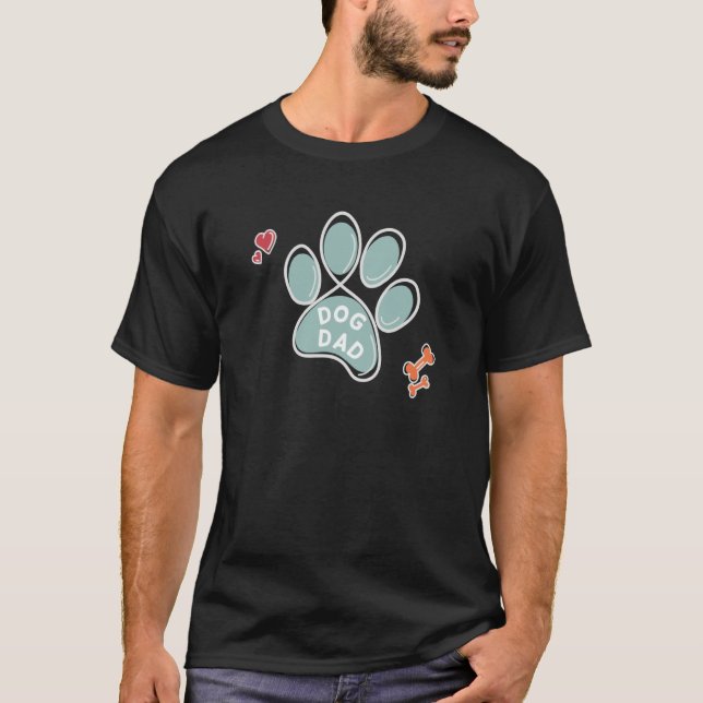 Dog Dad Doodle Paw T-Shirt (Vorderseite)