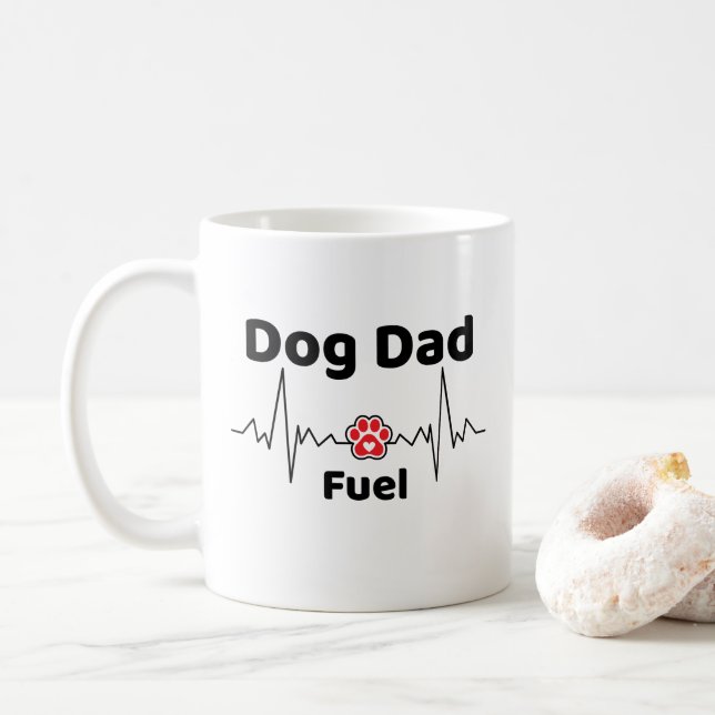 Dog Dad Fuel Mug Kaffeetasse (Mit Donut)