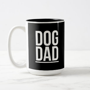 Dog dad funny fathers day gifts white zweifarbige tasse