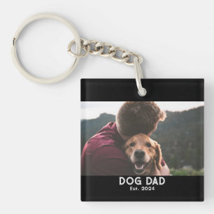 Dog Dad Gegründet Foto Schlüsselanhänger