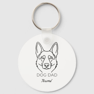 Dog Dad mit Name personalisiert Hundepapa Schlüsselanhänger