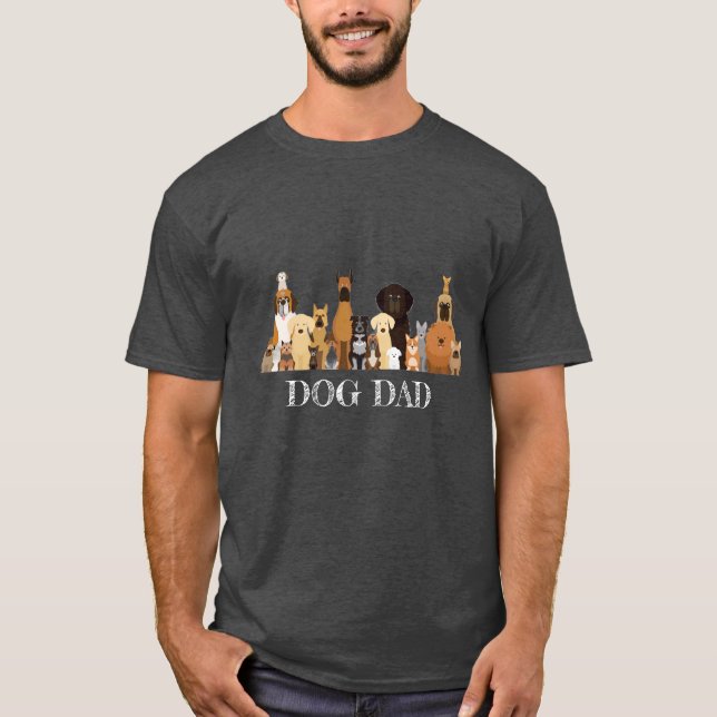 Dog Dad Shirt Doggy Friend Pet AnimalT-Shirt (Vorderseite)