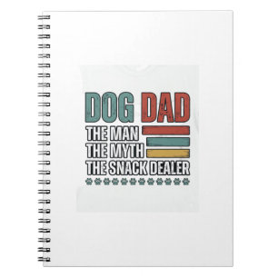 Dog Dad The Snack Dealer Vintage Paw Print Shirt_1 Notizblock