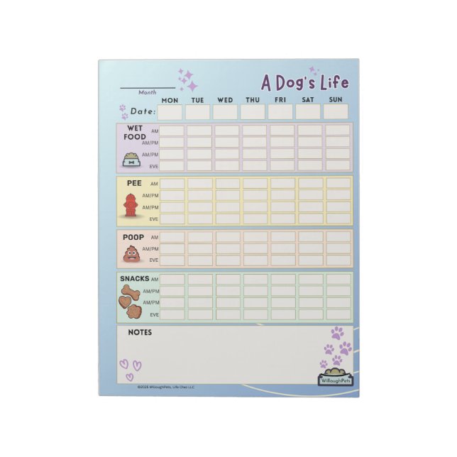 Dog Daicker: Montag Starter Notizblock (Rotiert)