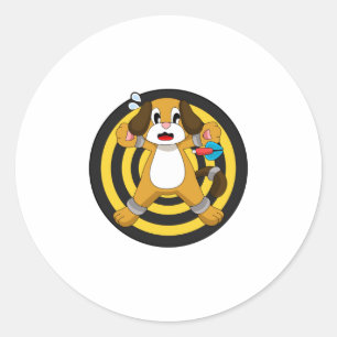 Dog Darts Dart Dartboard Runder Aufkleber