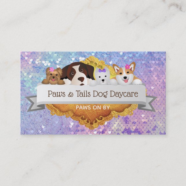 Dog Daycare Business Cards Visitenkarte (Vorderseite)