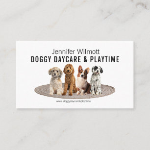 Dog Daycare Watercolor Business Card Visitenkarte