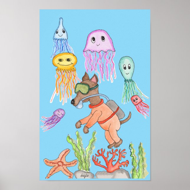 Dog Deep Sea Diver Poster (Vorne)