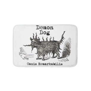 Dog Demon Vintag Funny Niedlich Badematte