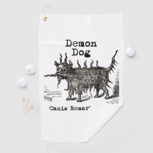 Dog Demon Vintag Funny Niedlich Golfhandtuch