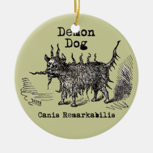 Dog Demon Vintag Funny Niedlich Keramik Ornament
