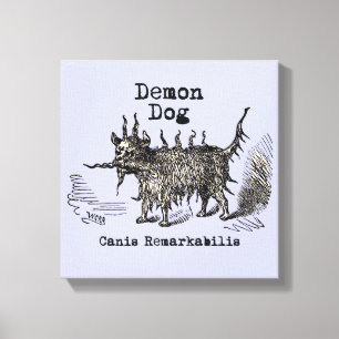 Dog Demon Vintag Funny Niedlich Leinwanddruck