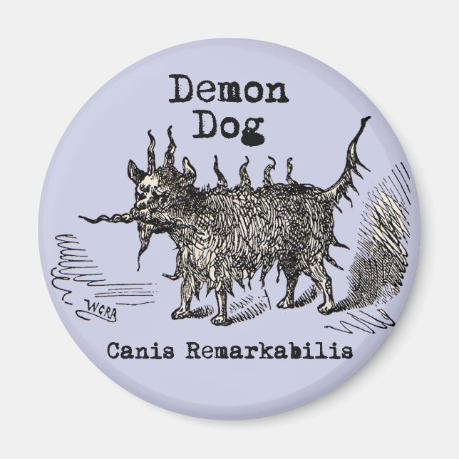 Dog Demon Vintag Funny Niedlich Magnet (Vorne)