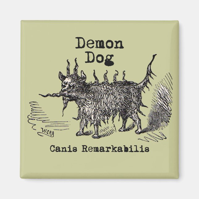 Dog Demon Vintag Funny Niedlich Magnet (Vorne)