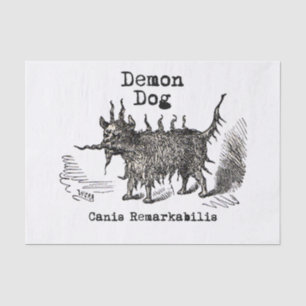 Dog Demon Vintag Funny Niedlich Seidenpapier