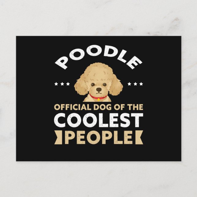 Dog des Coolsten | Hundebesitzer Poodles Postkarte (Vorderseite)