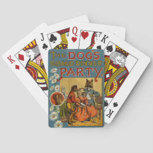 Dog Dinner Party Vintage Hundemodelle Spielkarten