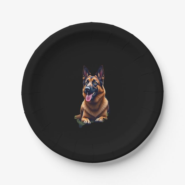 Dog Dog Lover Dow Pappteller (Vorderseite)