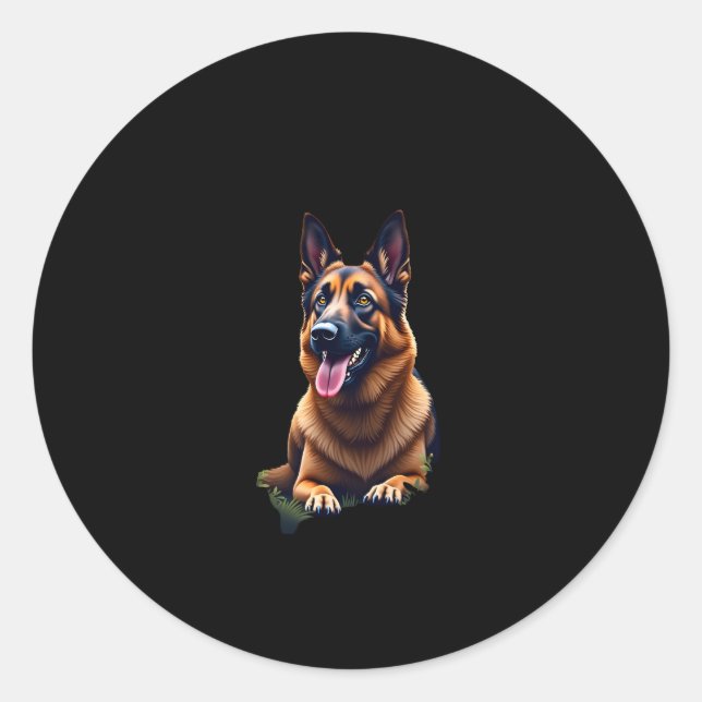 Dog Dog Lover Dow Runder Aufkleber (Vorderseite)
