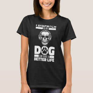 Dog Emergency mit dünner Goldlinie - Polizeigelbes T-Shirt