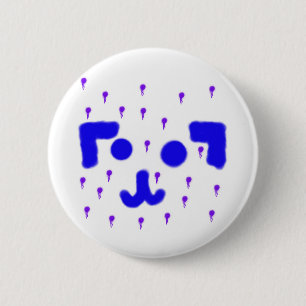 Dog Emoticon Paint Tropfen Button