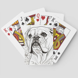 Dog English Bulldog Friedlich Nature Spielkarten