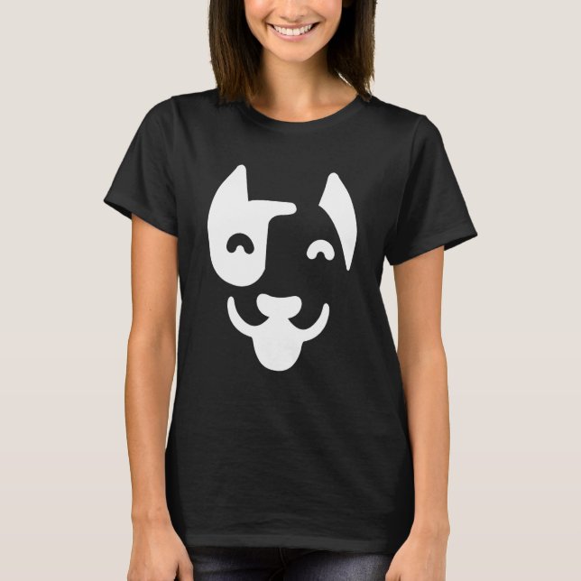 Dog Face Silhouette T-Shirt (Vorderseite)