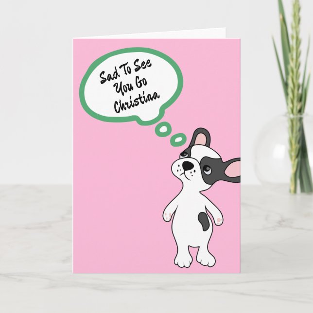Dog Farewell Card, Personalisiert Goodbye Gruß Karte (Vorderseite)