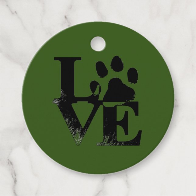 Dog Favor Tags Geschenkanhänger (Vorderseite)